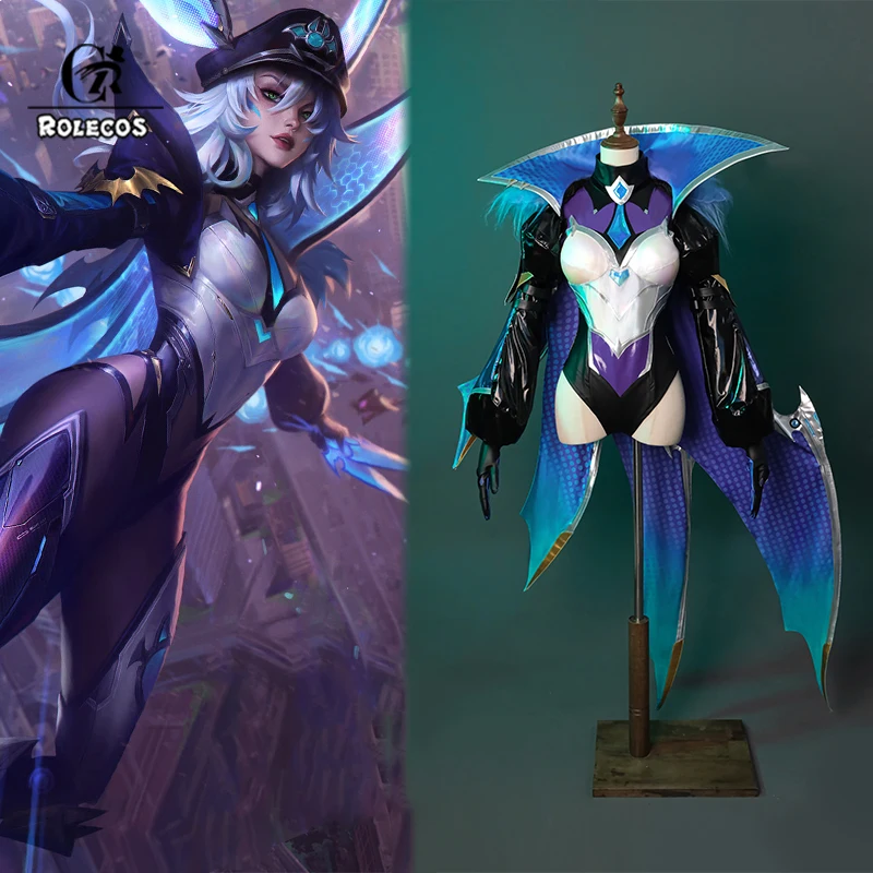 女性のためのバトルバットザヤのコスプレ衣装,ケープ付きの