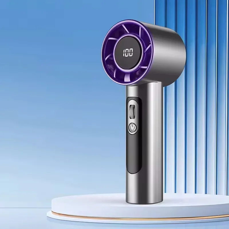 Xiaomi Portable Handheld Turbo Fan R2 With Led Display And 100 Gears Wind Speed Usb Charging Small Wind Cannon High Speed