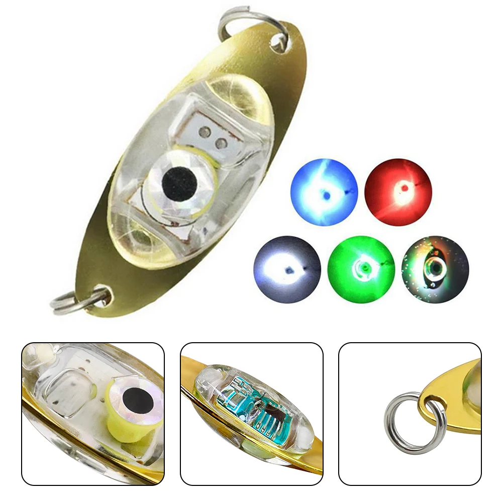 Fishing Lure Fishing Lures Spoons Underwater Bass Halibut Flasher Saltwater Trolling Deep Drop Light LED Lighted Bait Flasher For Attracting fishing lure