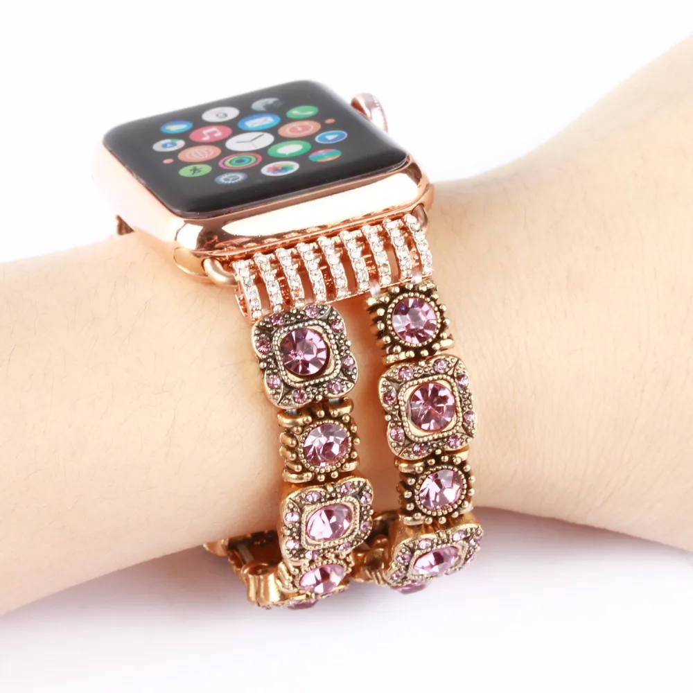 Metal diamond strap For Apple Watch Ultra 8 7 49mm 45mm 41mm 6 5 4 SE 44mm 40mm Ladies Exquisite Wristband For iwatch3 42mm 38mm