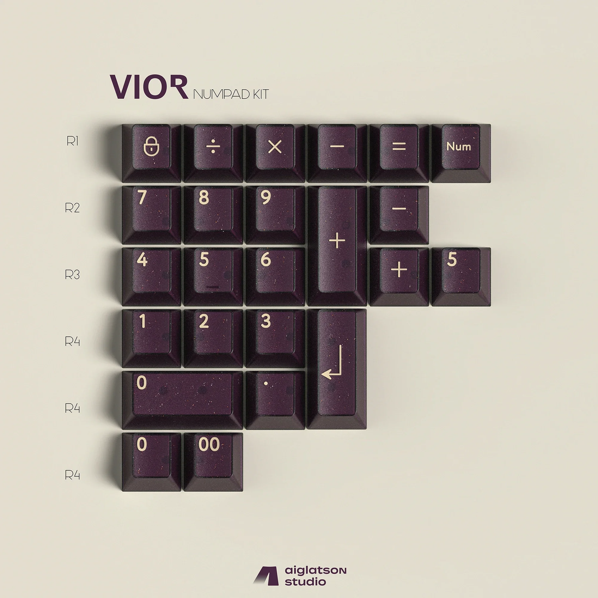 Kbdfans-pbtfans vior、absダブルホットチェリープロファイル、半透明 