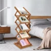 Bamboo Pop-up Magazine Rack, Literature Display Holder Stand 1