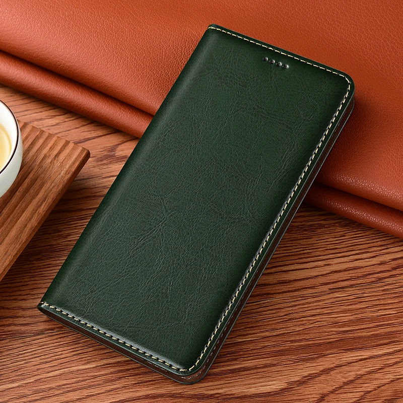 Custodia Per Telefono Per Oppo Realme X Xt X2 X3 X7 Max X50M X50 X9 Pro Ultra Pazzo Cavallo In Vera Pelle Magnetico Flip Cover