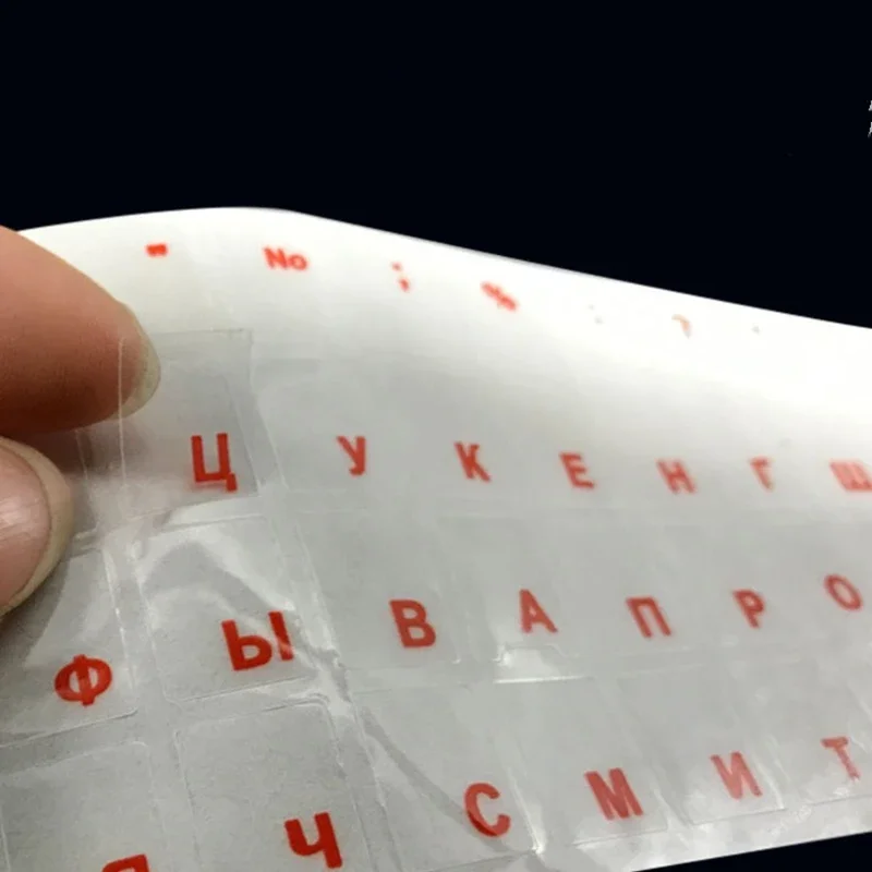 Keyboard Stickers Keyboard Cover Universal Russian Transparent Keyboard Stickers for Laptop Letters Keyboard Cover for Notebook Computer PC Dust Protection 1pc