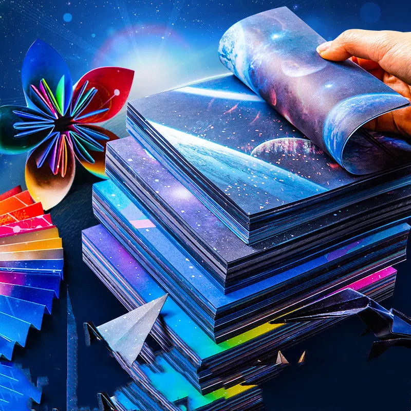 Creativity Square Origami Paper Kid DIY Handmade Double Side Coloring Fold Craft Paper Decor Art Material Educational Star Paper