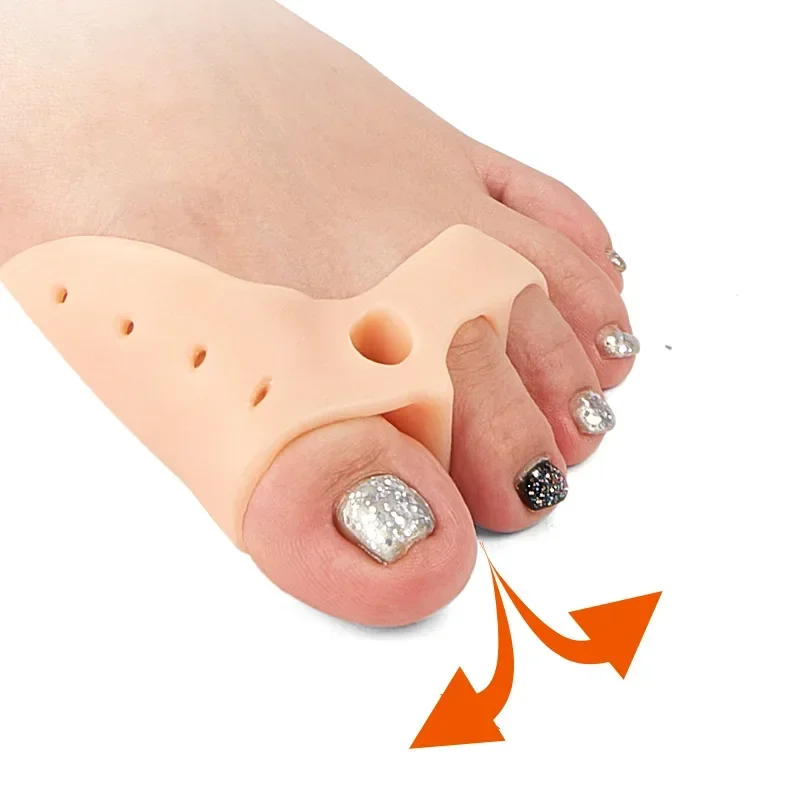 Unisex Silicone Toe Correctors Breathable Hallux Valgus er Toe Separators Pedicure Tool for Straighter Toes Foot Care