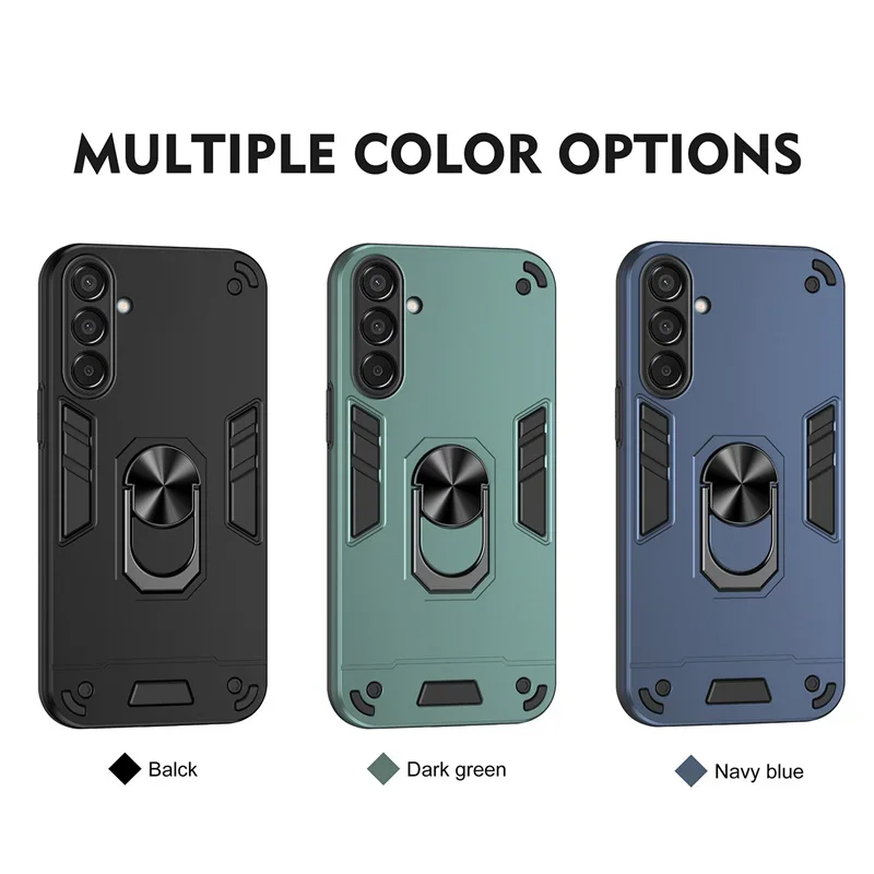 Magnetic Bracket Phone Holder Case with Bumper Back Cover