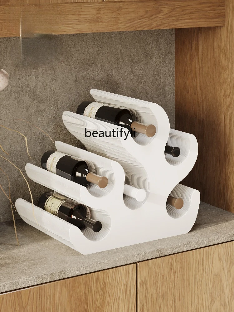 

YJ Wine Rack Decoration Multi-Bottle Display Stand Desktop Bottle Shelf