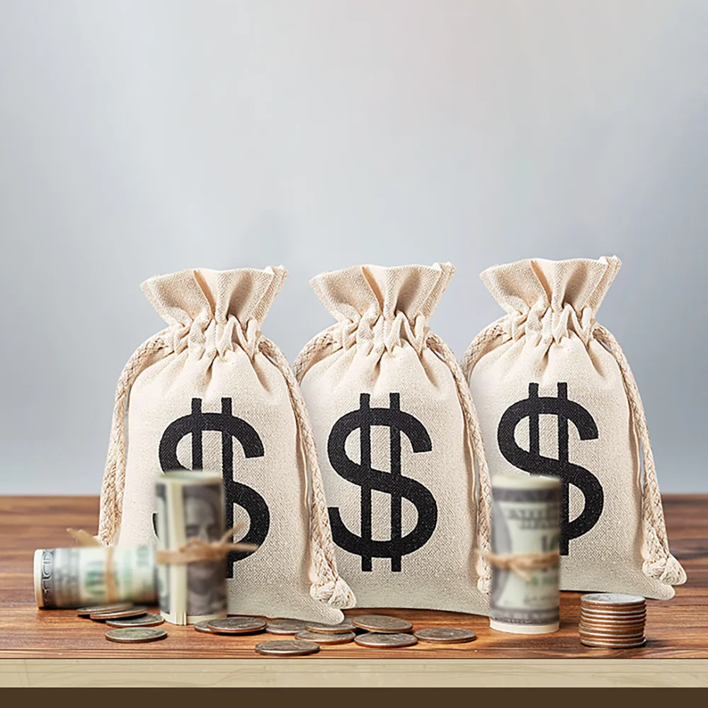Money Bag With Drawstring Closure For Party Favours And Props_voghion.com