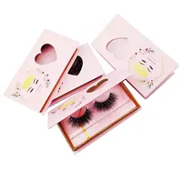 Wholesale Custom Eyelash Packaging Box Logo 25MM Mink False Lash Package Gold  Magnetic Natural Lashes  Case Boxes Bulk Supplier 2