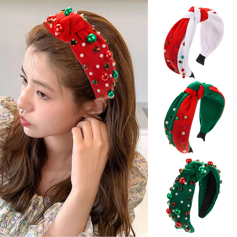 

Christmas Crystal Knot Hairbands For Women Cartoon Hair Accessories For Girls Hair Band Hair Bows Hairband Headbands