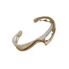 White Shellfish Bracelets Board Bend Metal Bangles Womens Hand Bracelets Geometric C- shaped Opening Bracelets Jewelry Gifts 5