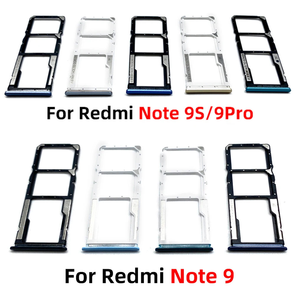 SIM Card Tray Chip Slot Drawer Holder Adapter Accessories Repair Part Xiaomi Redmi Note 9S Note 9 7 Pro + Pin sim card accessories