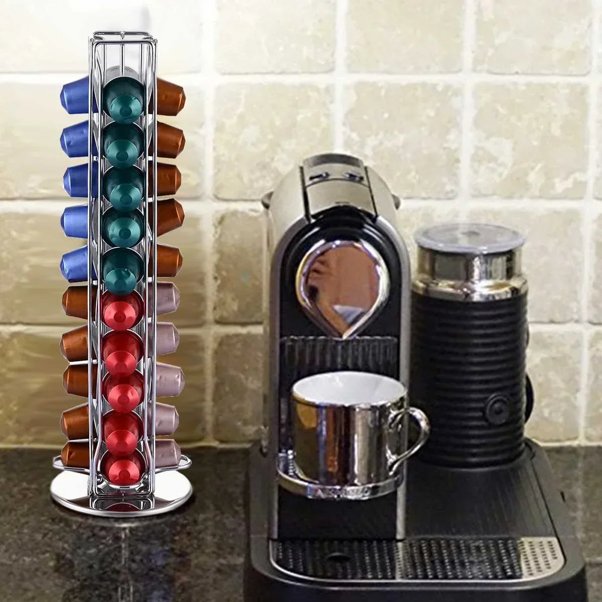 Lectorias Supports Pour 32 Capsules De Café , Porte Rangeent Pour Dolce Gusto Capsules De Café