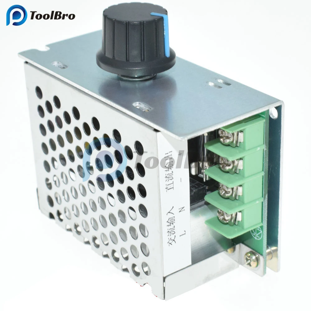 Description Picture 2 of itemInput AC 220V Output DC 10-210V PWM Controller Voltage Regulator DC Motor Speed Regulator Governor with Potentiometer Switch