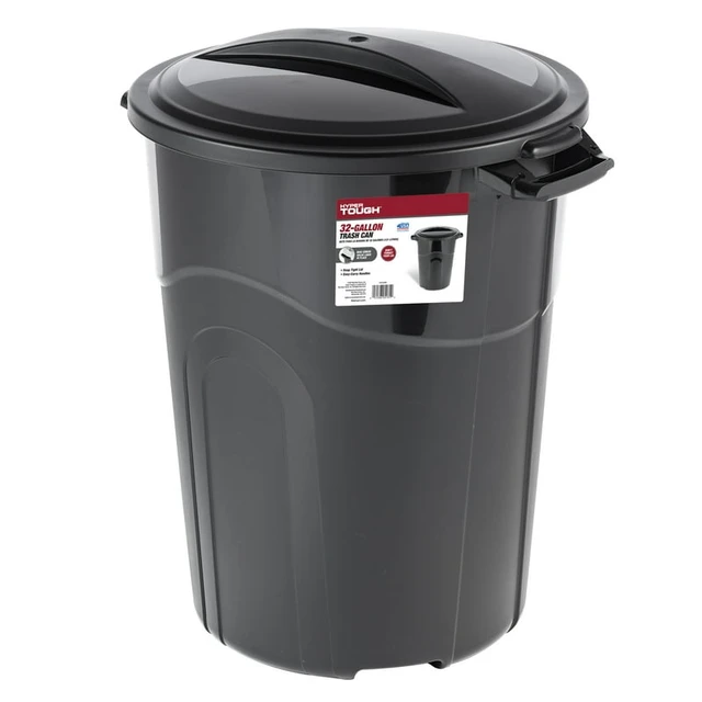 Hexagon Trash Can, 30 Gallon Plastic Garbage Can