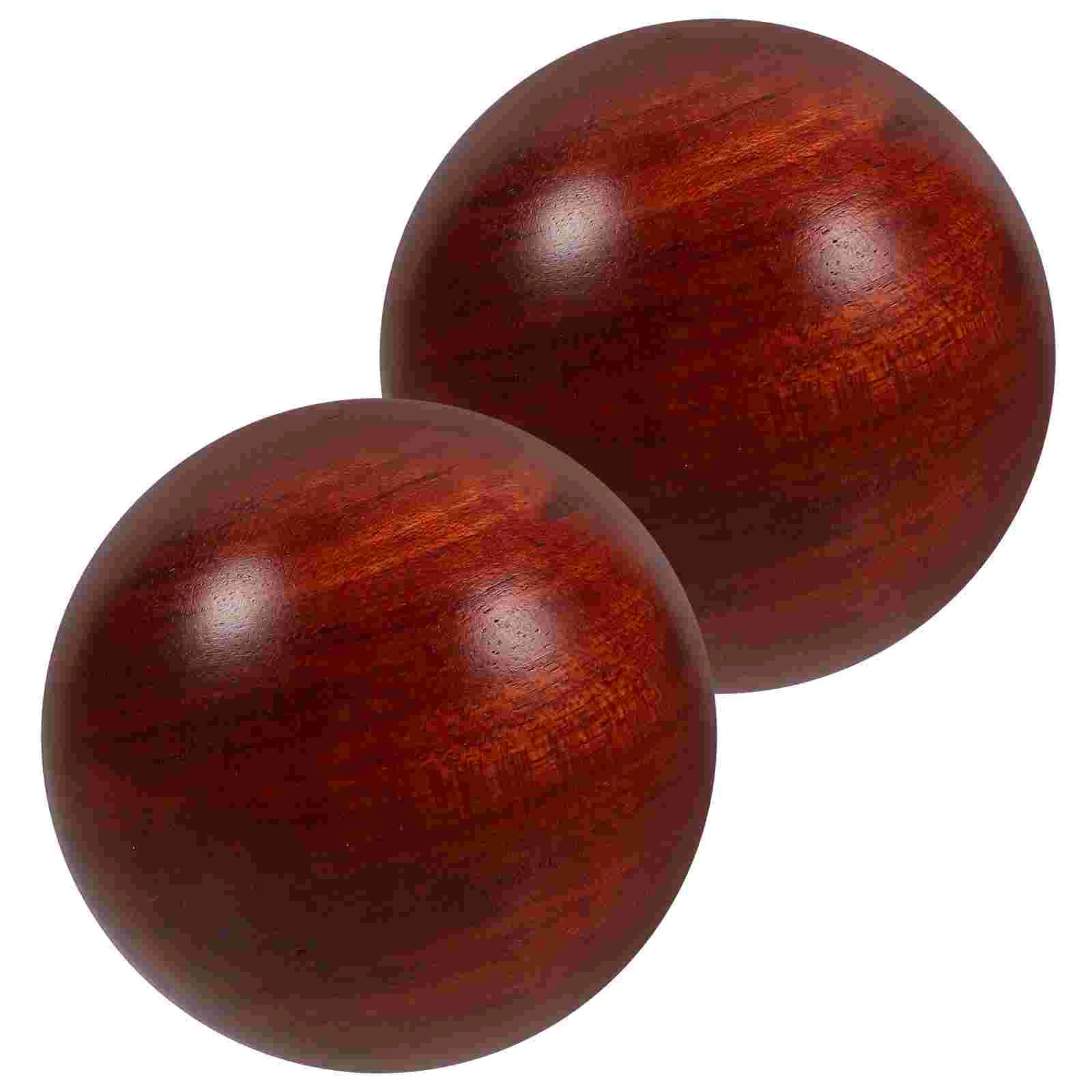 

2 Pcs Wooden Shapes for Crafting Health Care Ball Hand Exercise Fitness