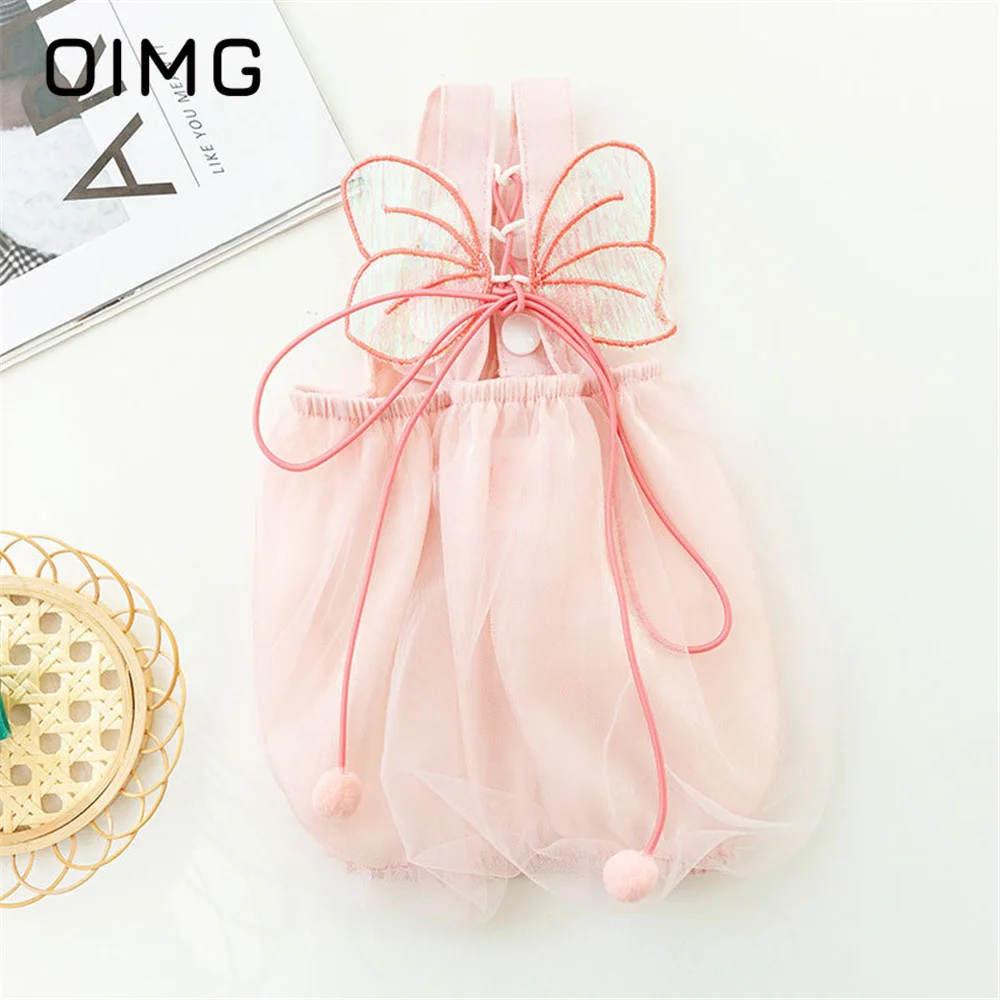 

OIMG Spring Summer Dog Color Butterfly Princess Style Slip Dress Cat Feet Skirt Pet Summer Teddy Bichon Schnauzer Clothes