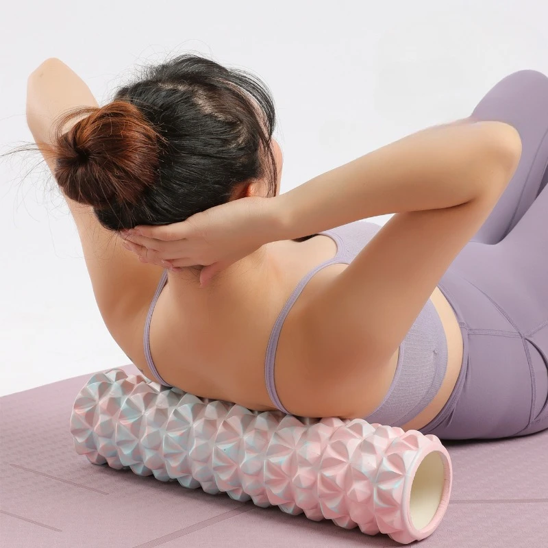 Foam Roller with Wolf Teeth Stick Yoga Column EVA Langya Leg Hollow Rolling Roller for Back Muscle Fascia Relaxation Massager
