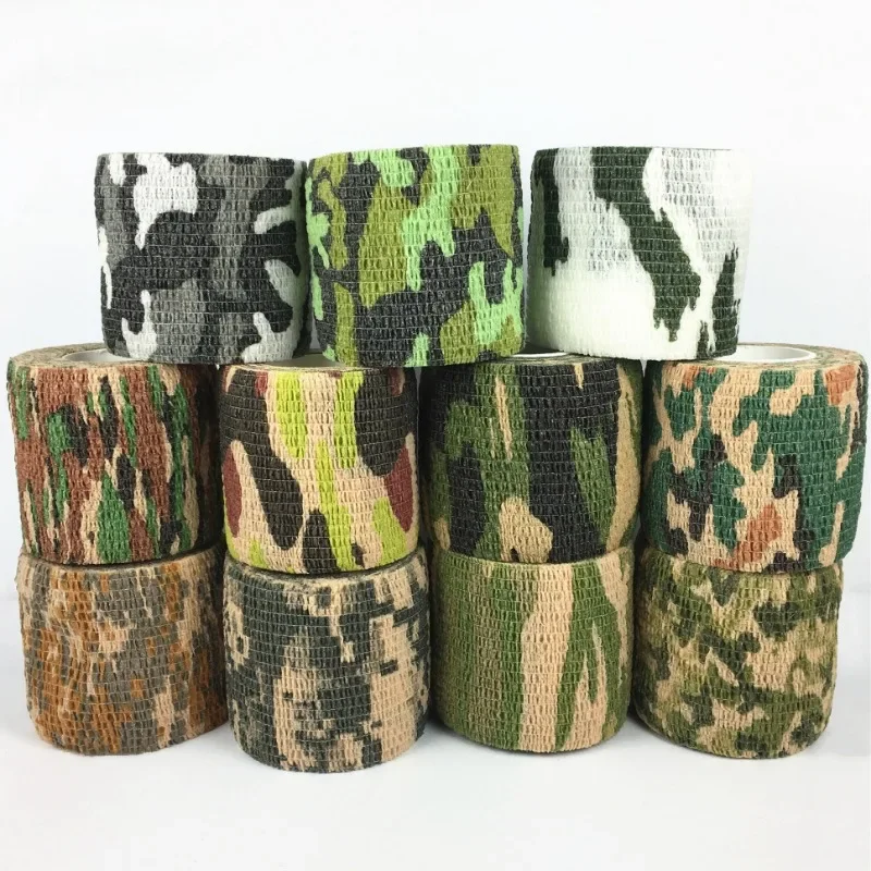 5cmx4.5m Camo Bandages Outdoor Blind Wrap Camouflage Tie Strap Tape Waterproof Wrap