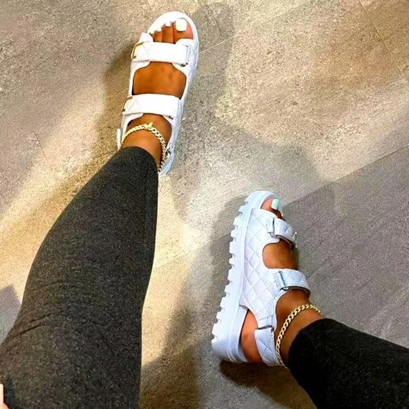 2021 Plaid Buckle Strap Sport Sandals Women's Casual Shoes Open Toe Beach  Anti-slip Platform Sandals Sandalias De Mujer Sapato - Women's Sandals -  AliExpress