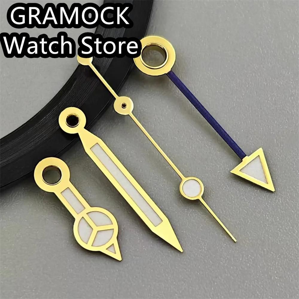 Gramock Uhrzeiger Silber Schwarz Gold Roségold Zeiger grün leuchtend fit nh34/ronda 515-24h Uhrwerk – Detail 19