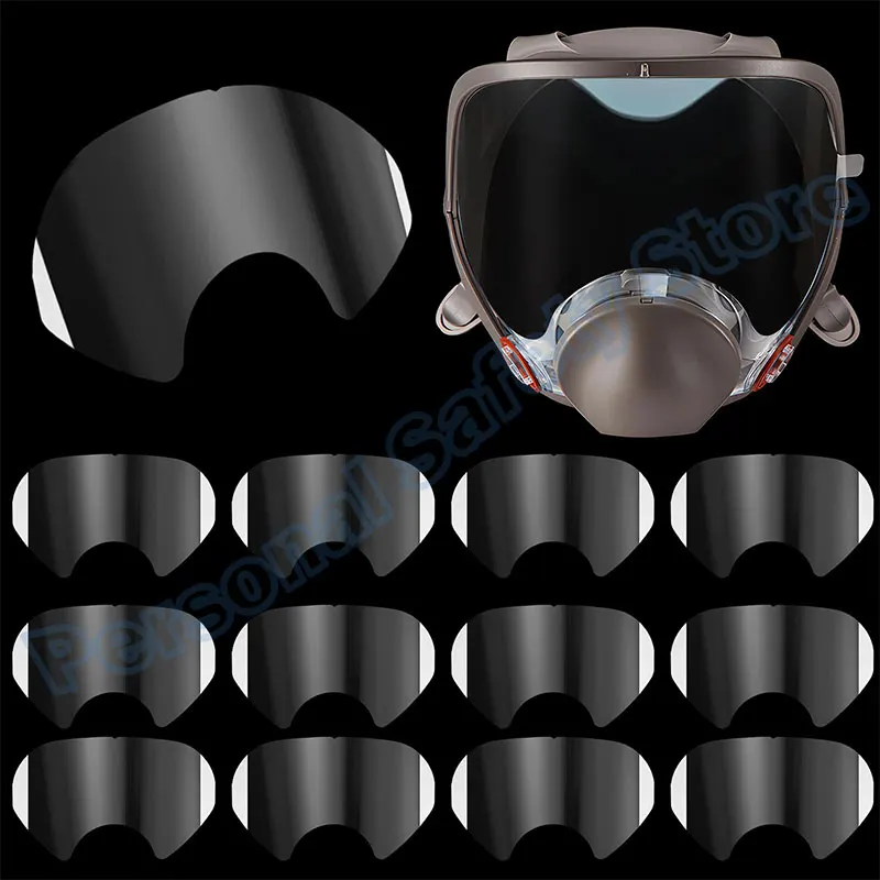 긁힘 방지 보호 6885 바이저 창 스크린 보호대 커버 필름, 3M 6800 방독면, 전면 호흡기, 페인팅 스프레이 