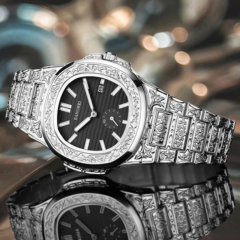 LIGE New Creative Square Watch For Men Casual Sports Waterproof Men's Quartz Wristwatch Fashion Luminous Date Chronograph Male