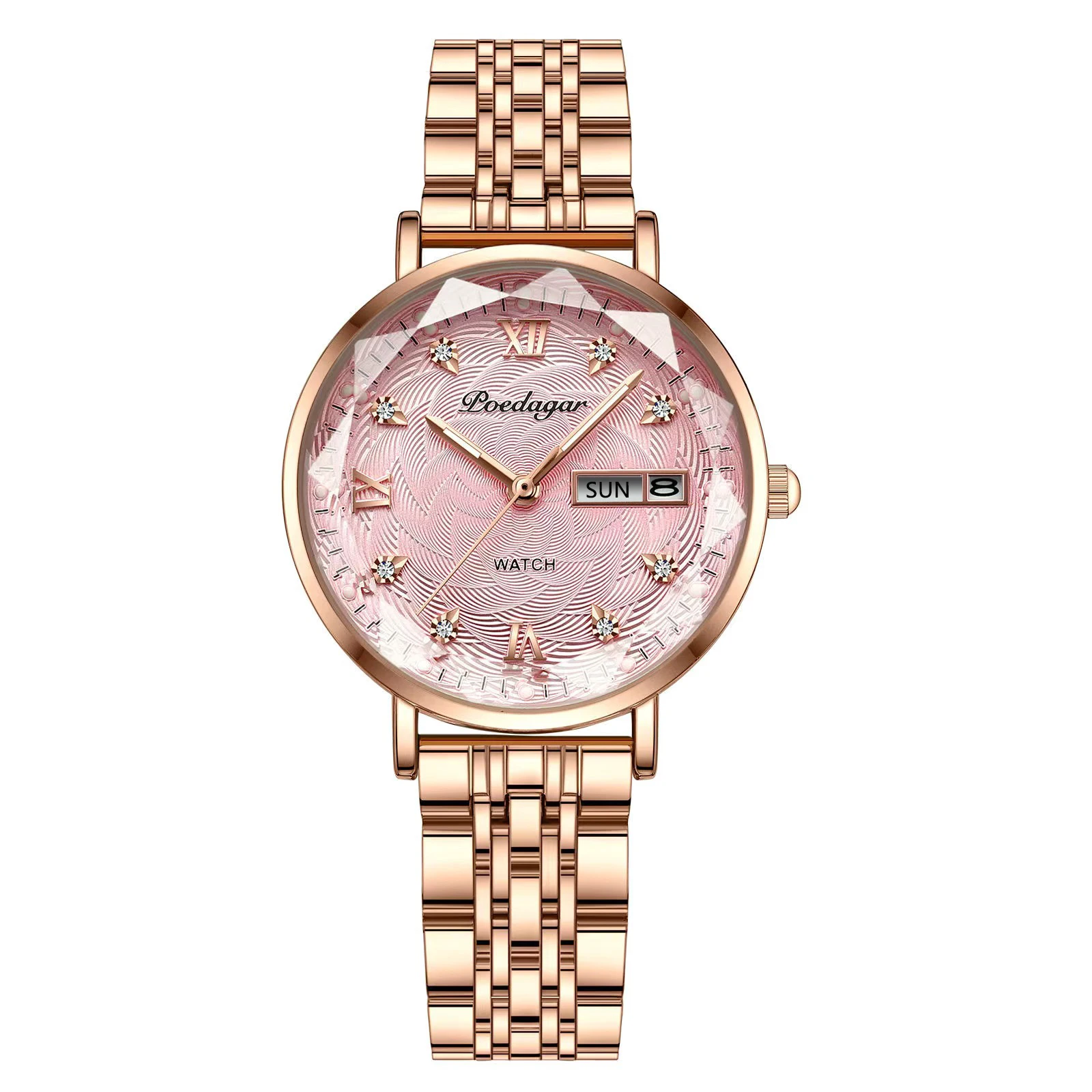Rose Gold Pink Steel