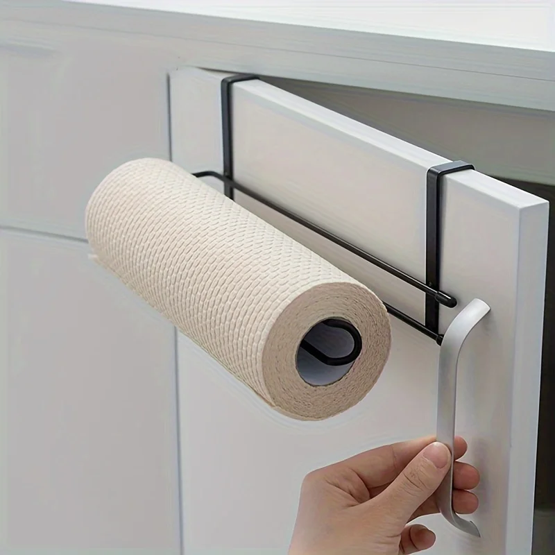 Non-Perforated Tissue Holder Wall-Mounted Design Space-Saving Kitchens And Bathrooms Modern And Simple Style