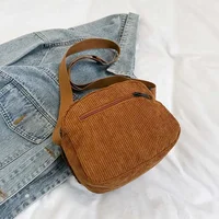 Korean Harajuku Messenger Bags Corduroy Women's Small Shoulder Bag Teenager Girl Crossbody Bag Cute Tote Student Bolsa - Image 6