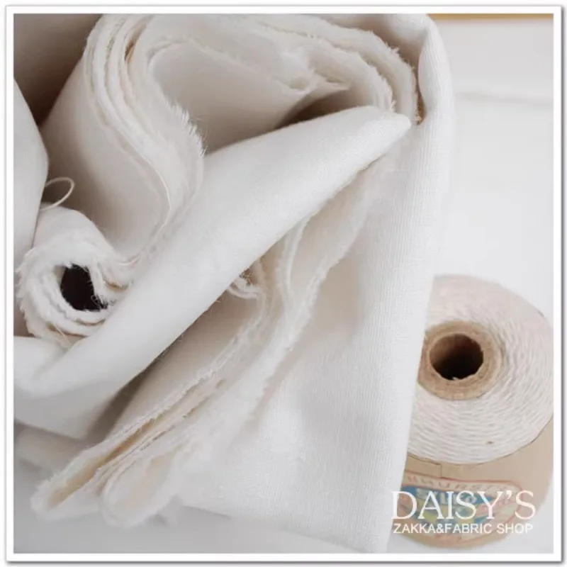Linen Fabric Fabric For Sewing Cotton Linen Fabric By The Meter DIY Printing and Dyeing Fabric Curtain Plain Cotton Thick Wear-Resistant White Optic Linen
