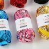 D&D 100M/roll Metallic T-Shirt Yarn Fabric Cloth Knitting Yarn for Hand DIY Bag Blanket Cushion Crocheting Projects 2
