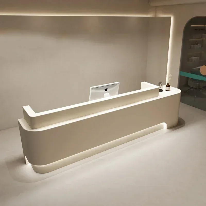 Checkout Front Desk Reception Counter Office Podium Desk reception desk storage acrylic podium Beauty Salon Spa Luxury Comptoir De Caisse Boutique Shop Furniture