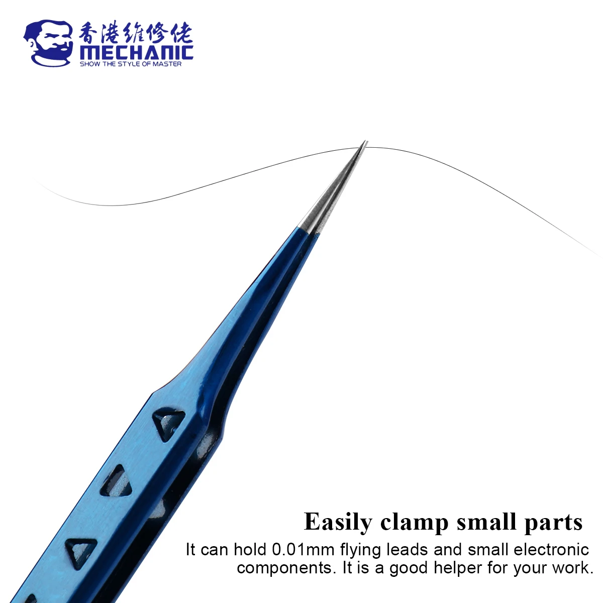 MECHANIC Aac-14 Non-magnetic High Hardness 8 Hollows Heat-dissipating Stainless Steel Precise Tweezers Phone PCB IC Chip Repair precision tweezers phone repair tweezers