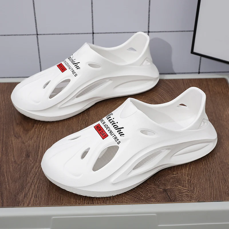 Sapato de Jardim Confortável Masculino, Sapatos Injetores EVA, Sandálias Casuais, Chinelos de Praia Masculinos, Sapato para Piscina, Alta Qualidade, Moda Verão