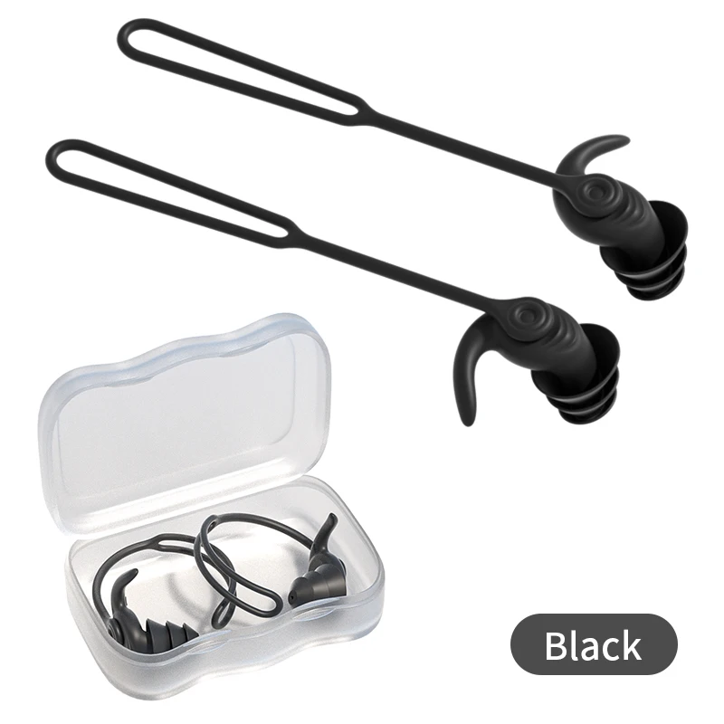 שחיה תקעי אוזניים סיליקון סיליקון עמיד למים אביזרי בריכה אבזרים שחייה אטמי ספורט שחייה אטמי אוזניים שחייה אטמים