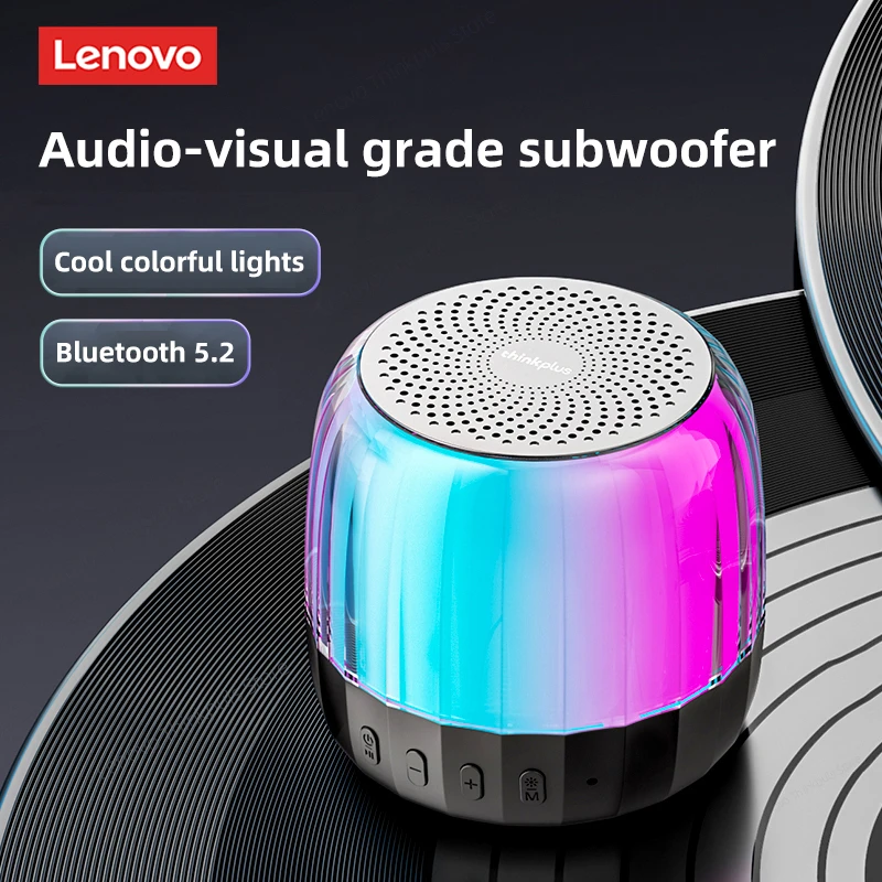 Original Lenovo K3 Plus Bluetooth 5.2 Speaker Subwoofer Portable Player Rgb Light Speaker