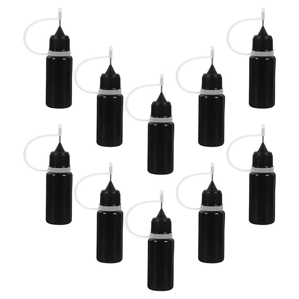 

10 Pcs Squeeze Bottles DIY Bottling for Liquids Juice Glue with Fine Tip Needle Precision Applicator