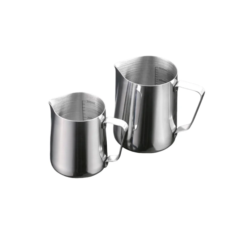 Narrow-mouth 304 stainless steel measuring cup 300 500ml beaker Graduated tip stainless steel beaker