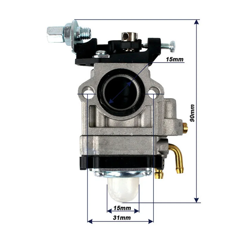 Carburateur 4 En 1 Pour Débroussailleuse - Compatible Florabest FBS 43 A1, FBK 4 B2, Parkside PBK 4 A1, PBS 2 A1