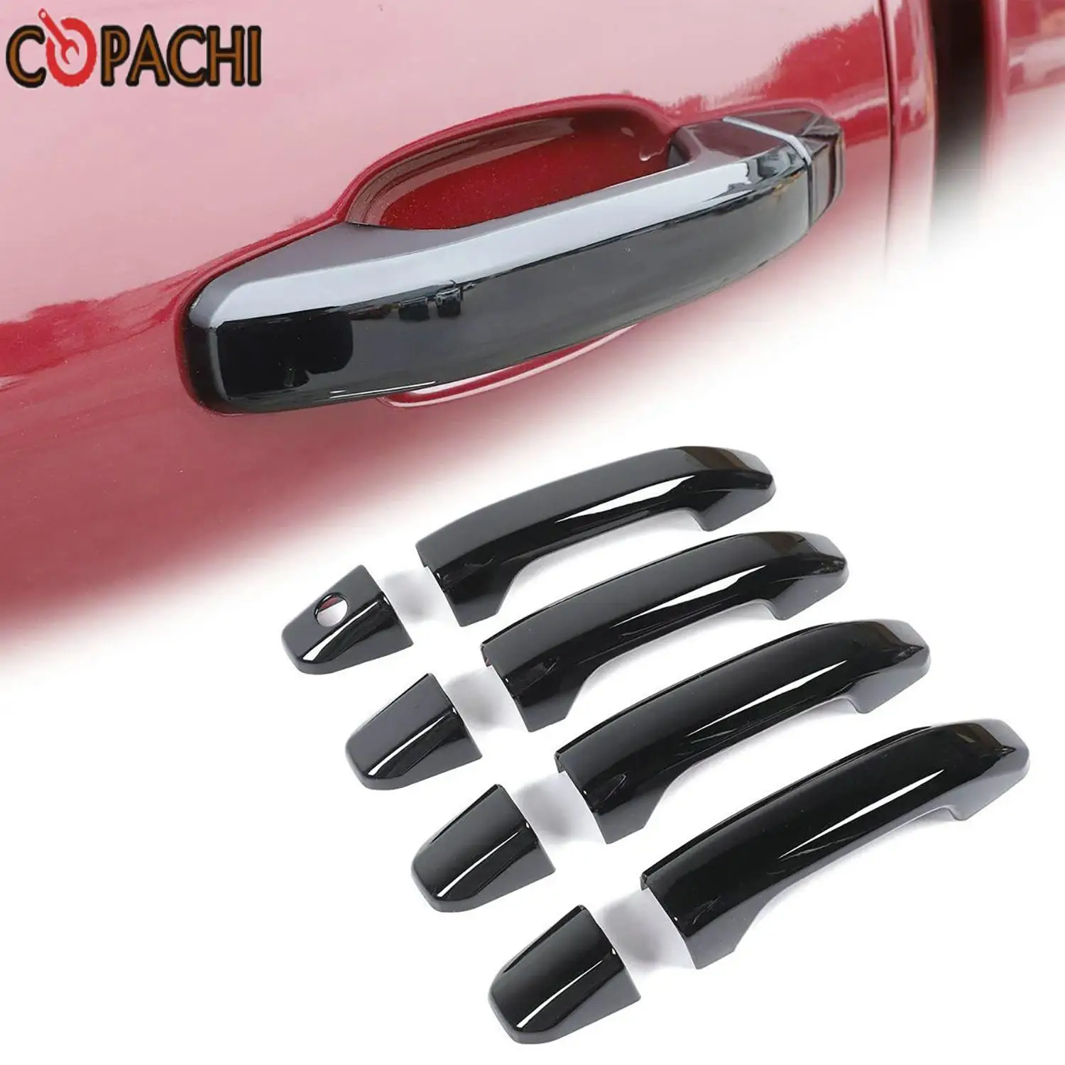 

4 шт., чехлы для ручек дверей автомобиля GMC Sierra Chevy Silverado 1500 2500 3500 4500 5500 6500 NO Smart 2014-2024