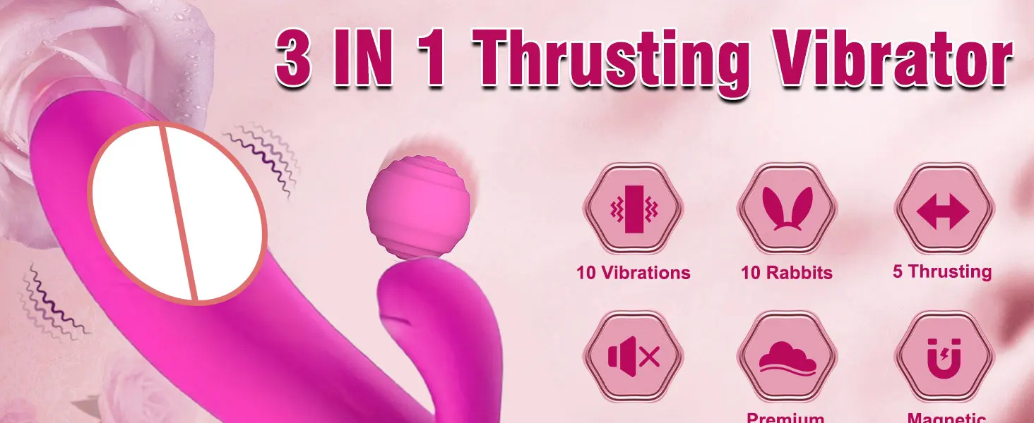 Rabbit Vibrator For Women G-spot Clitoral Stimulator Massager_voghion.com