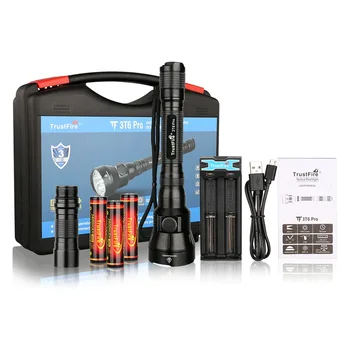 TrustFire 3T6 프로 헌팅 LED 토치 라이터, LUMINUS SST-40 18650 손전등, 매우 밝은 자기 방어, 야외 캠핑 하이킹용