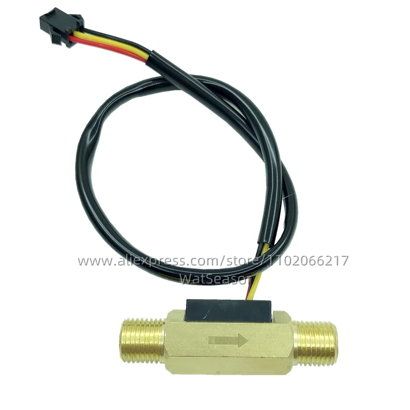 DC3.0-18V Water Flow SensorFlowmeter Brass SUS Hall Flow Sensor Liquid 0.3-3L/min 1.5MPa Sensor For arduino NPN pulse