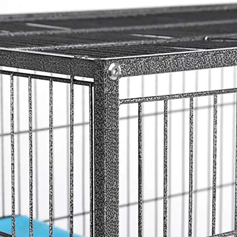 54" 4-Tier Cat Kittens Ferret Cage Playpen Box Kennel Crate Small Animal House with Rotating Casters Sturdy Metal Construction