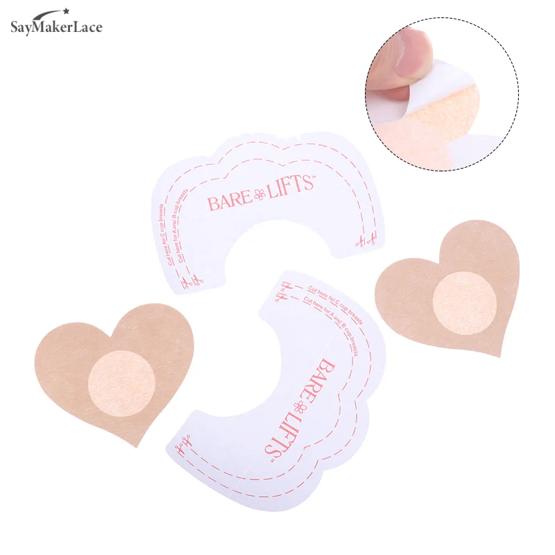 

1set Women Disposable Invisible Breast Lift Tape Overlays On Bra Sexy Nipple Stickers Chest Covers Bra Nipple Pasties Protection