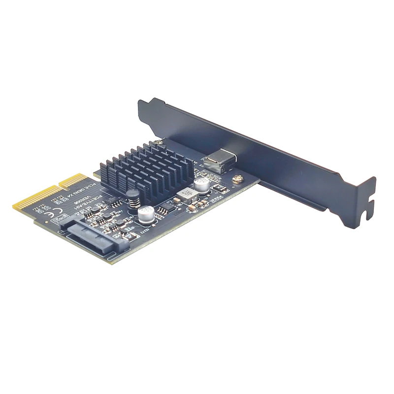 Description Picture 5 of itemUSB 3.2 GEN2*2 20Gbps PCIE Card PCI Express 3.0 X4 to TYPE C Expansion Adapter PCI-E USB C Riser SATA Power 1 Port TYPE-C for PC