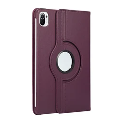 360 Rotating PU Leather Stand Holder Tablet Case (Purple)