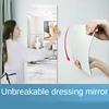 3D Mirror Wall Stickers Self-adhesive Square Soft Mirror Sticker DIY Wall Decal Sticker for Home Living Room Bathroom Decoration 2